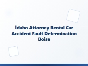 How Idaho Attorneys Determine Fault in Boise Rental Car Accidents