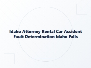 How Idaho Attorneys Determine Fault in Rental Car Accidents